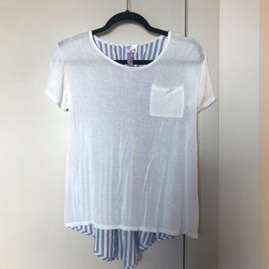 Alya T Shirt White / Blue